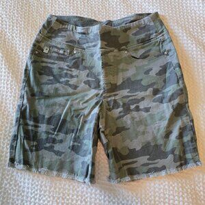 Kim Gravel Camo Fringe Shorts